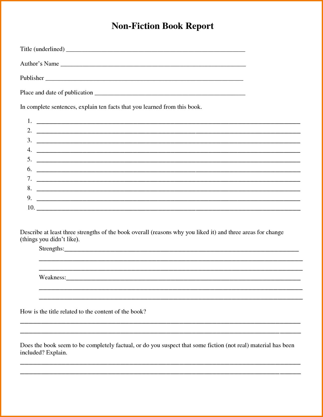30 Images Of Historical Fiction Book Report Template 4Th With Book Report Template 4Th Grade