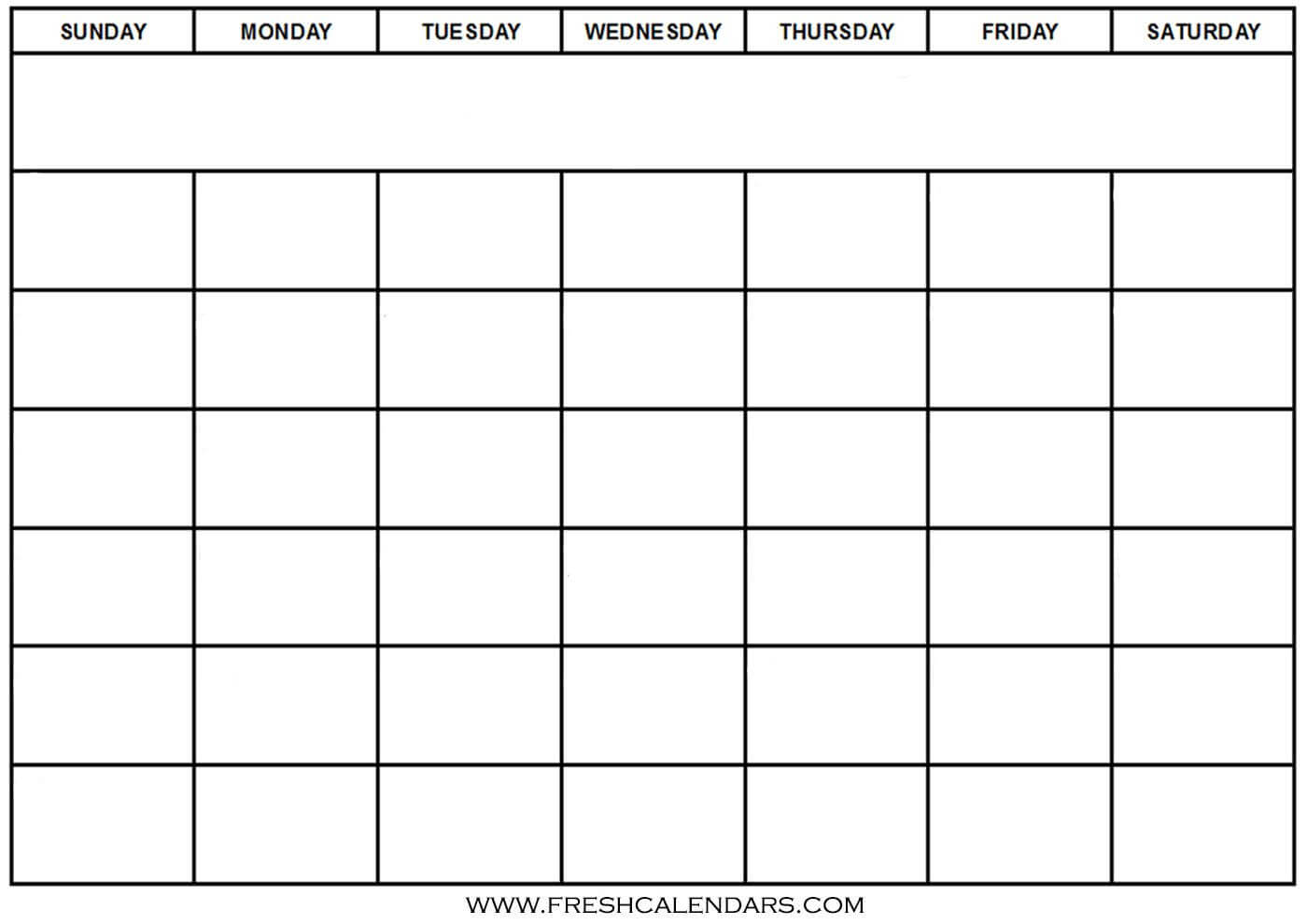 30 Print Free Calendar Template | Andaluzseattle Template Within Full Page Blank Calendar Template