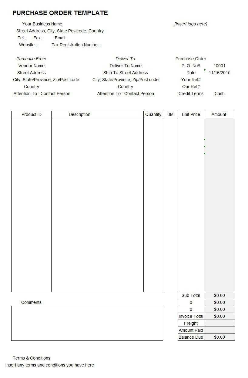 37 Free Purchase Order Templates In Word & Excel In Proof Of Delivery Template Word