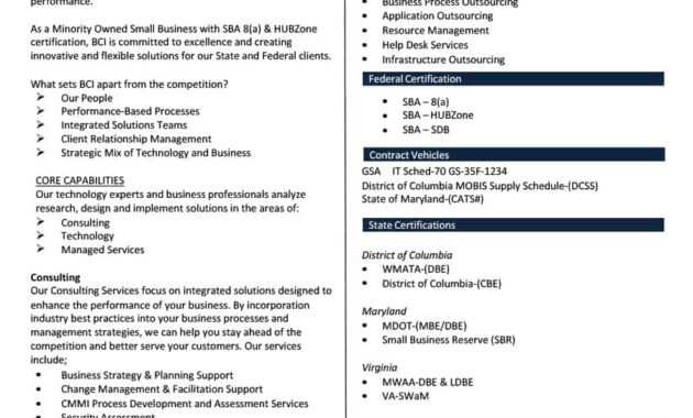 39 Effective Capability Statement Templates (+ Examples) ᐅ in Capability Statement Template Word