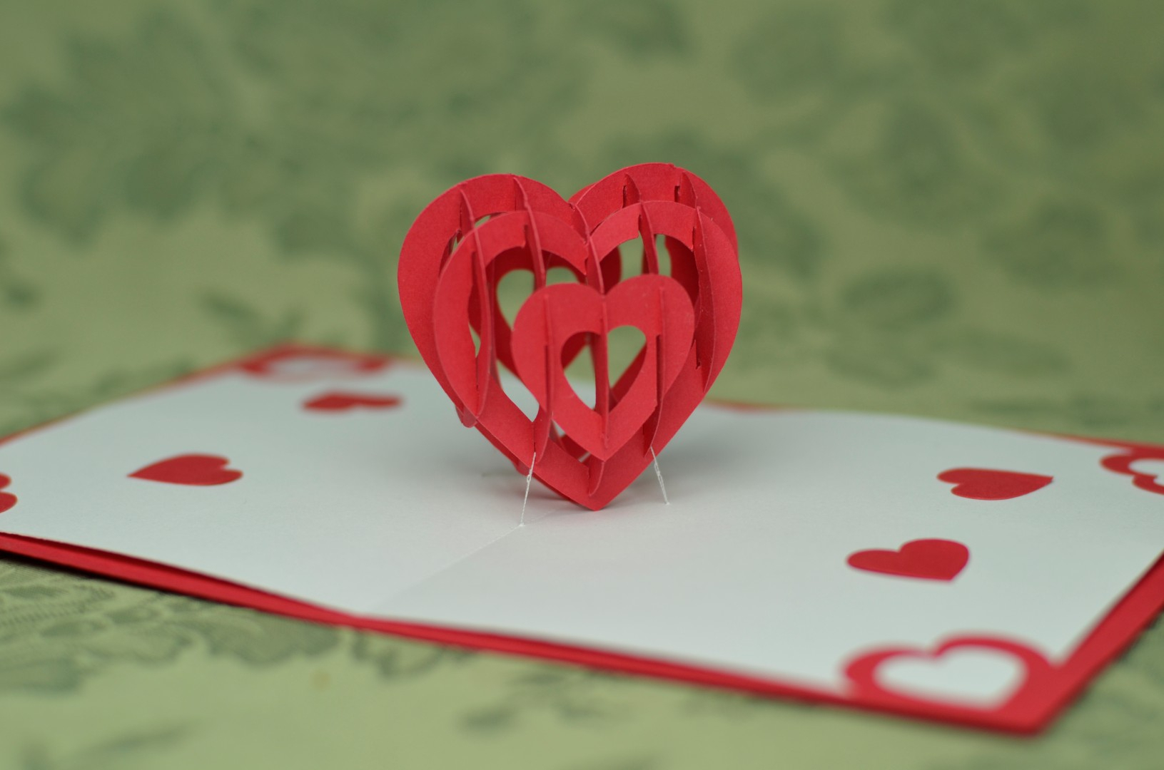 3D Heart Pop Up Card Template For Twisting Hearts Pop Up Card Template