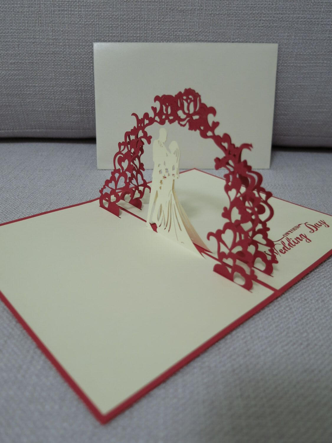 3D Pop Up Wedding Card - Wedding Card - Pop Up Card With Regard To Wedding Pop Up Card Template Free