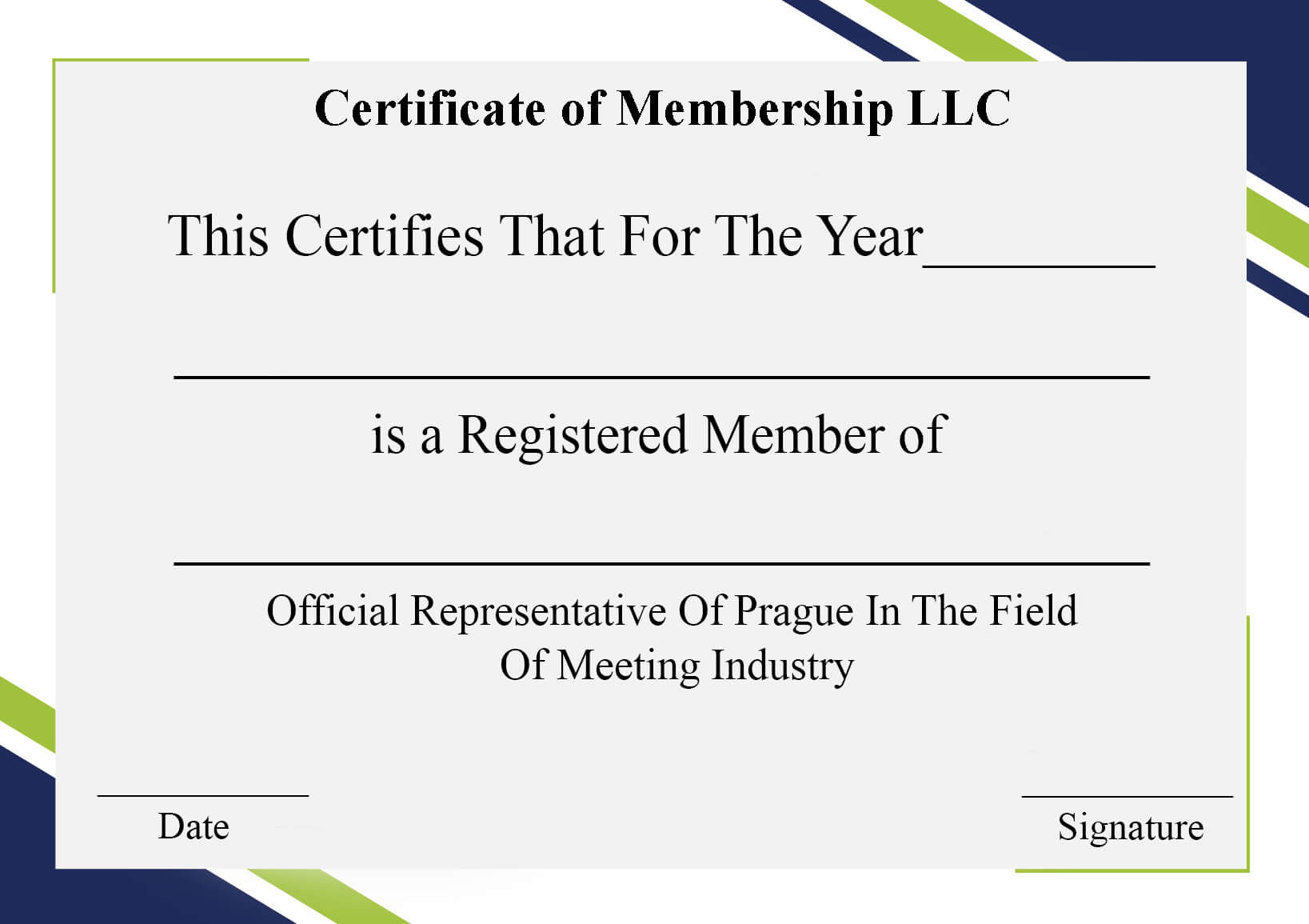 4+ Free Sample Certificate Of Membership Templates With Llc Membership Certificate Template
