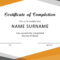 40 Fantastic Certificate Of Completion Templates [Word For Template For Training Certificate