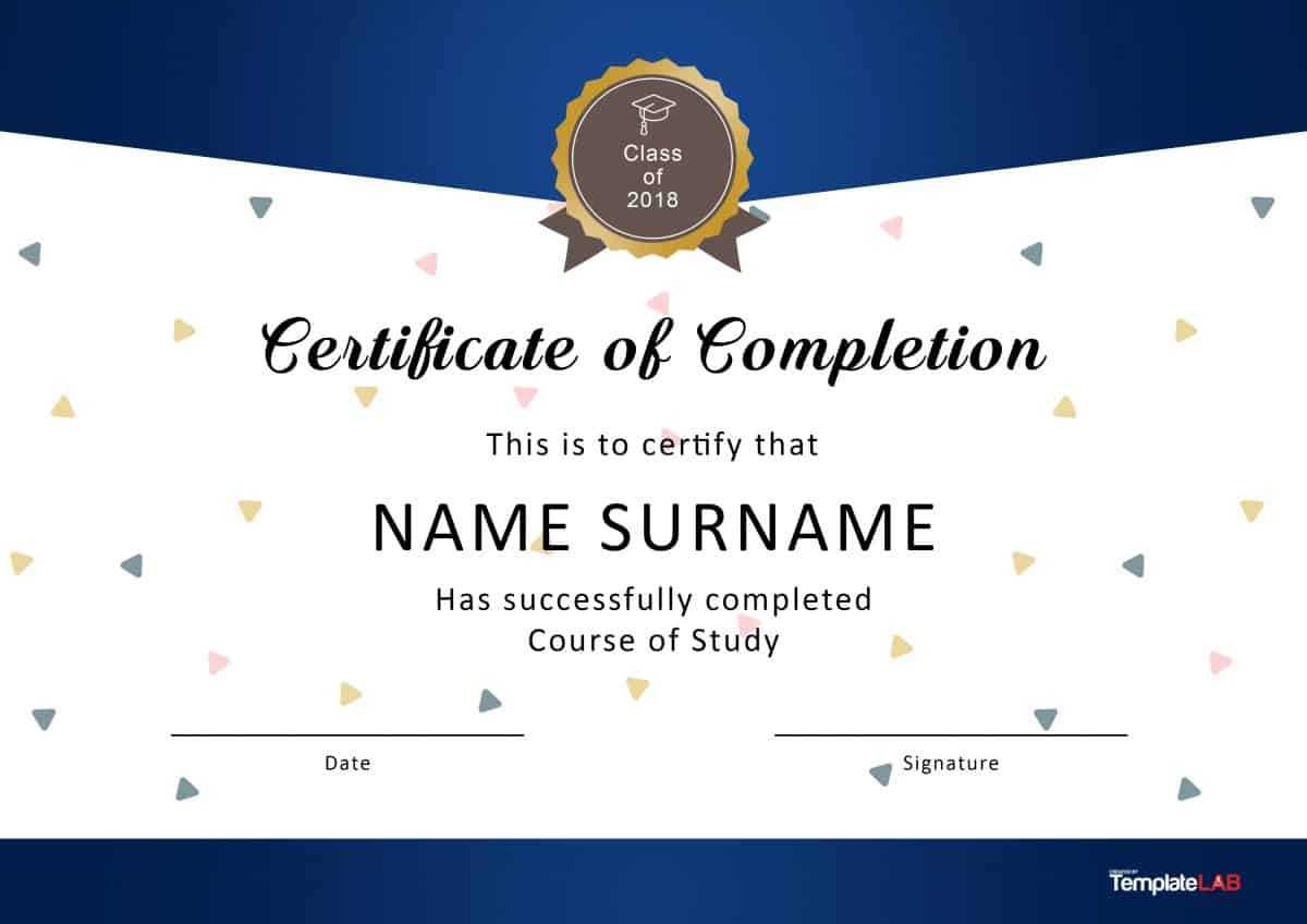 40 Fantastic Certificate Of Completion Templates [Word In Free Training Completion Certificate Templates