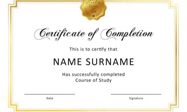 40 Fantastic Certificate Of Completion Templates [Word inside Certificate Of Completion Template Word