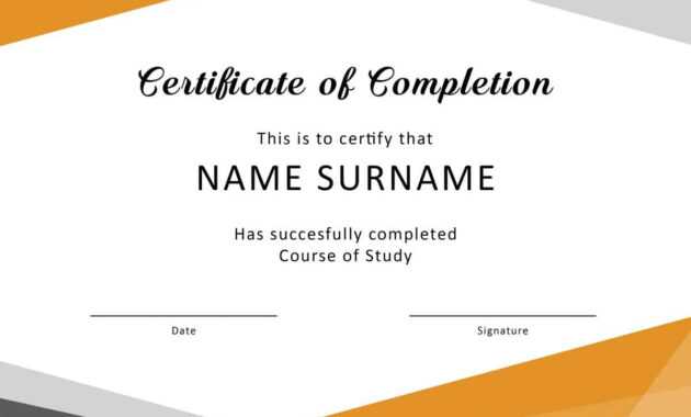 40 Fantastic Certificate Of Completion Templates [Word inside Certification Of Completion Template