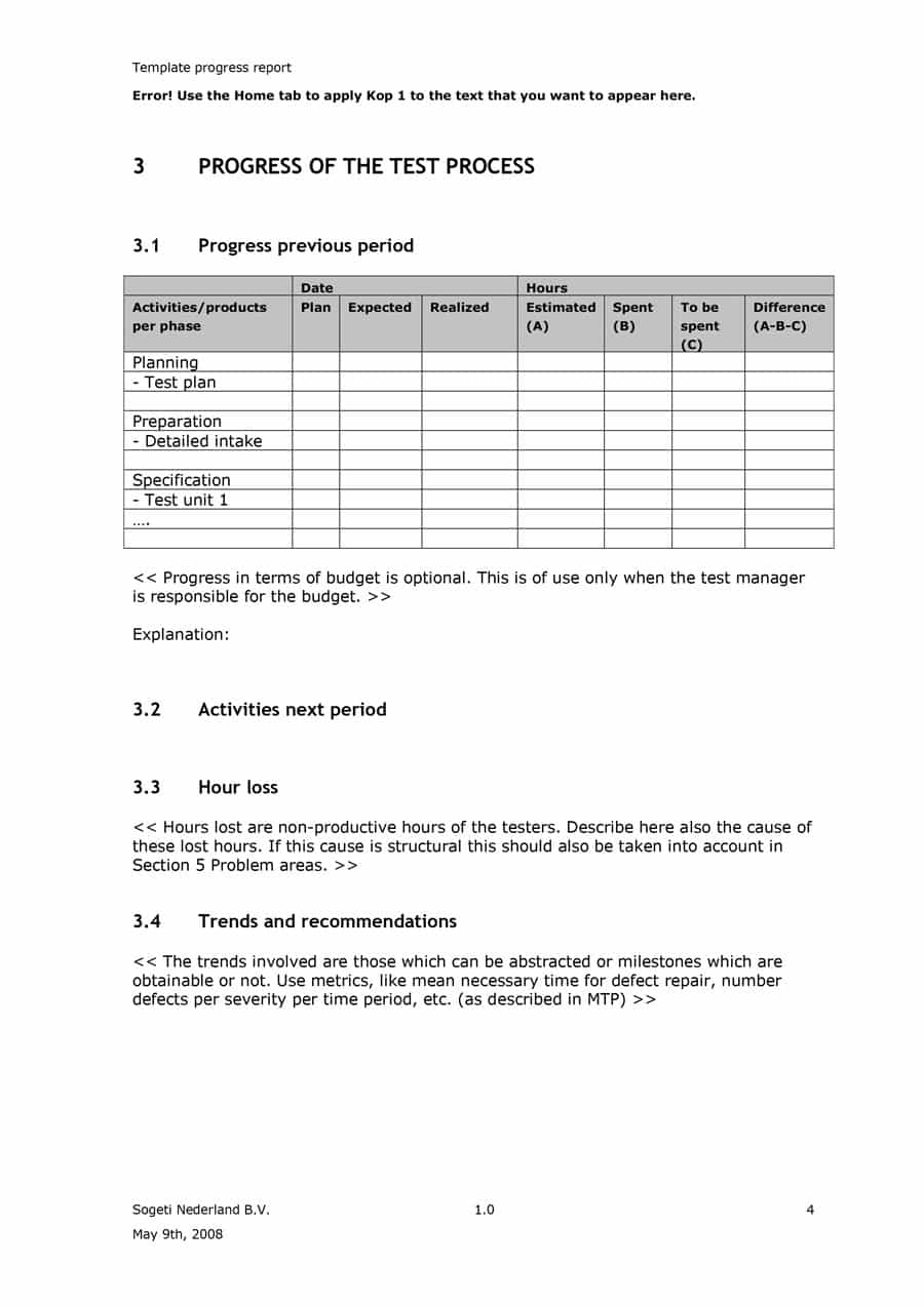 40+ Project Status Report Templates [Word, Excel, Ppt] ᐅ For Section 7 Report Template