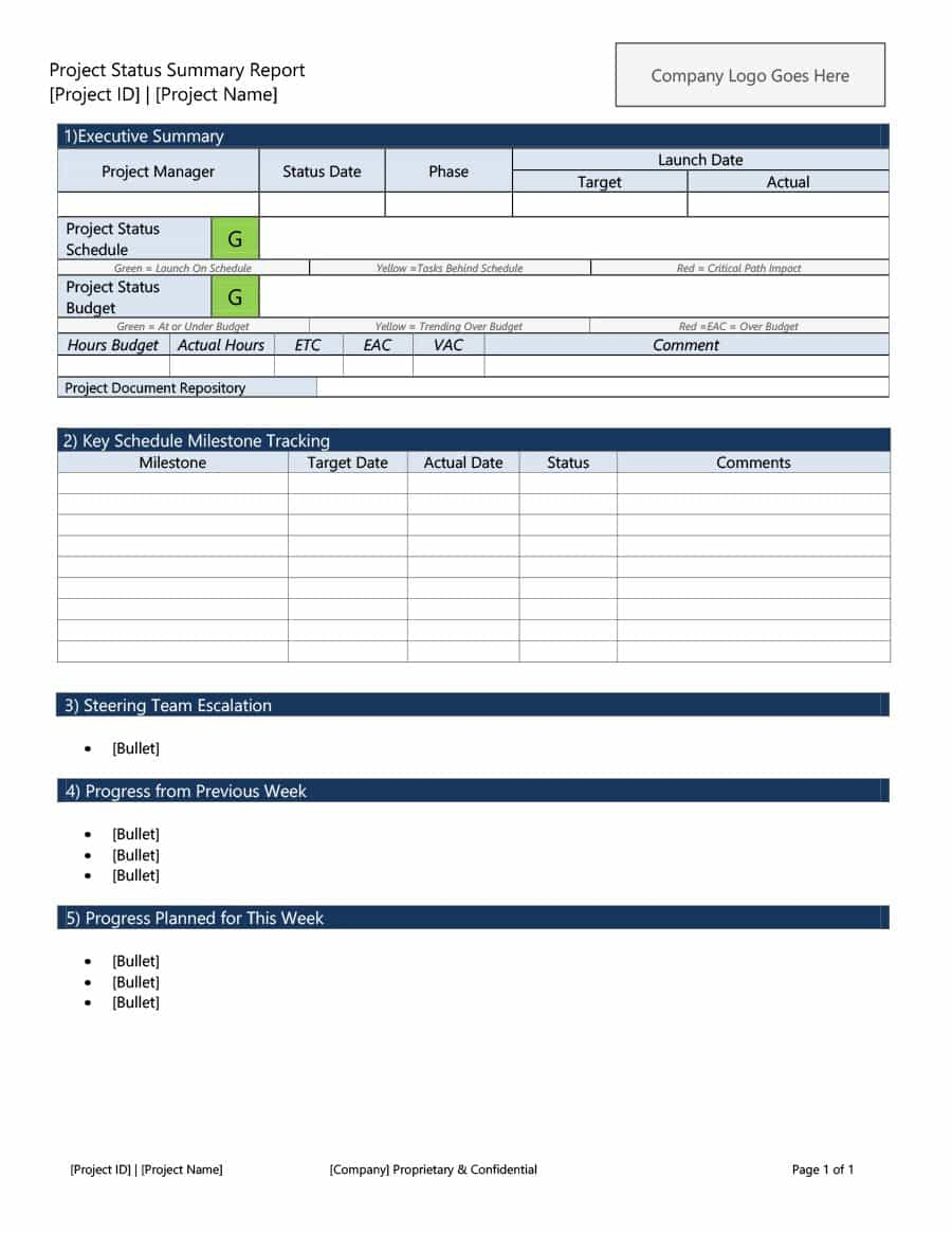 40+ Project Status Report Templates [Word, Excel, Ppt] ᐅ For Team Progress Report Template