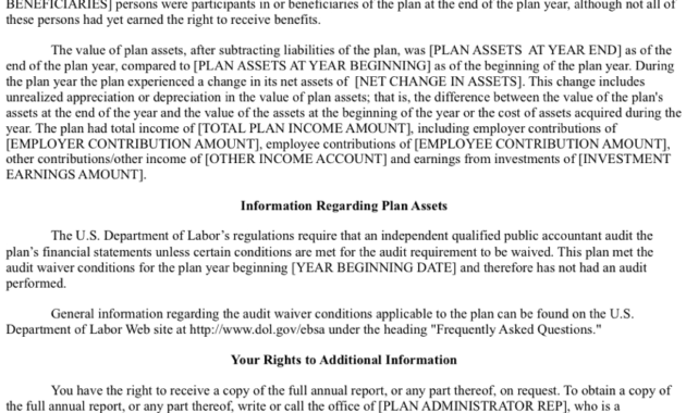 401K Summary Annual Report: Everything You Need To Know with Summary Annual Report Template