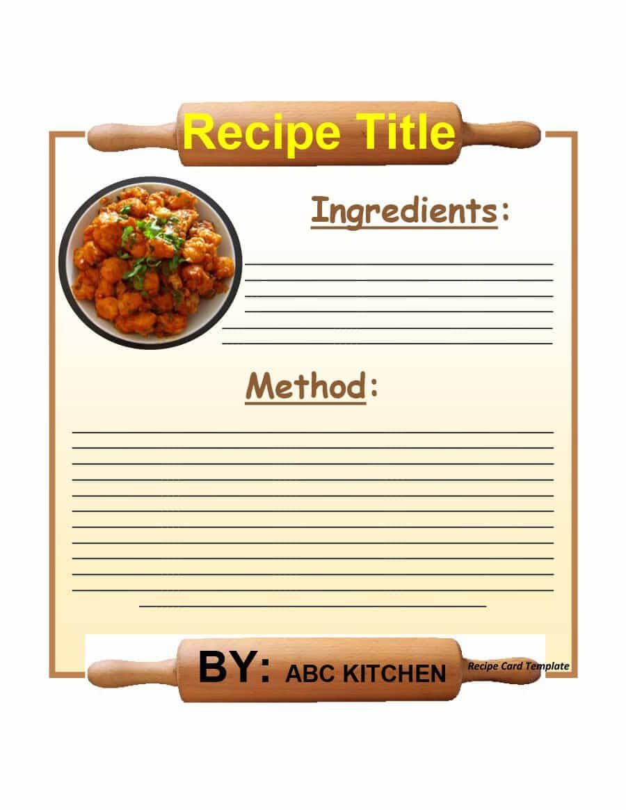 44 Perfect Cookbook Templates [+Recipe Book & Recipe Cards] With Microsoft Word Recipe Card Template