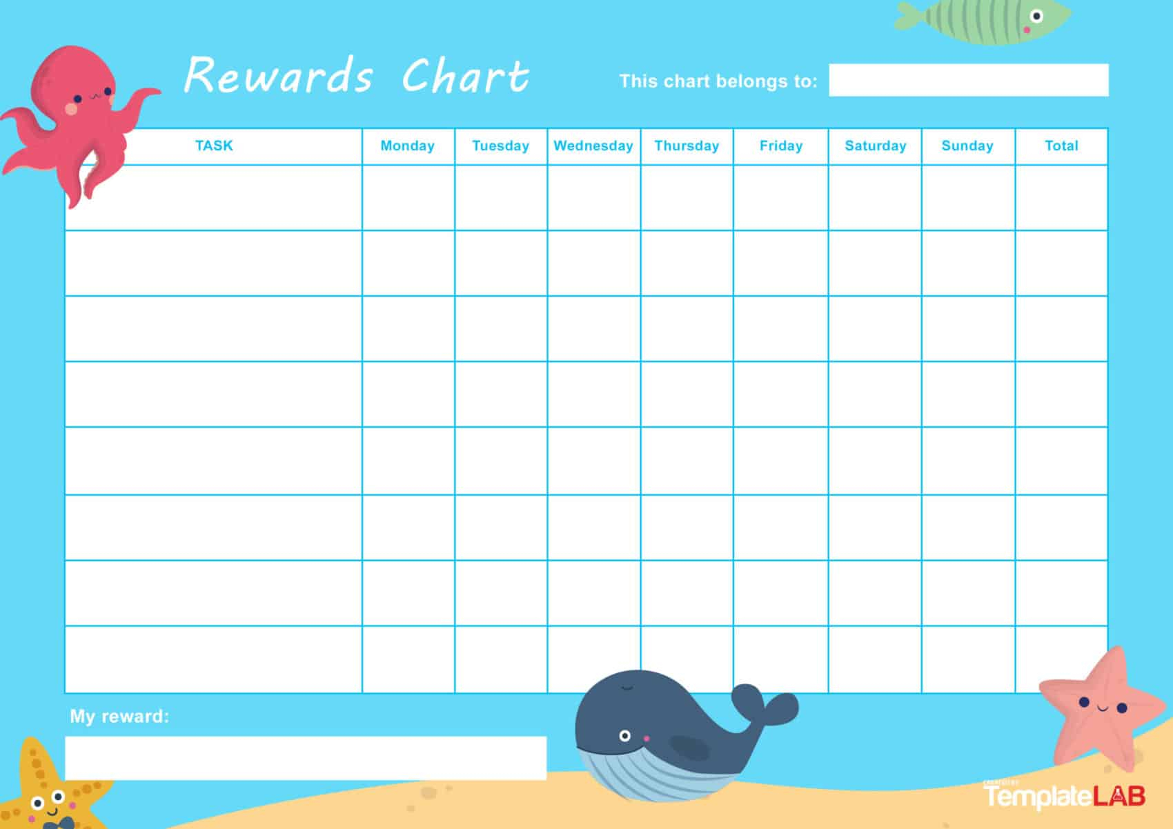 44 Printable Reward Charts For Kids (Pdf, Excel & Word) Intended For Reward Chart Template Word
