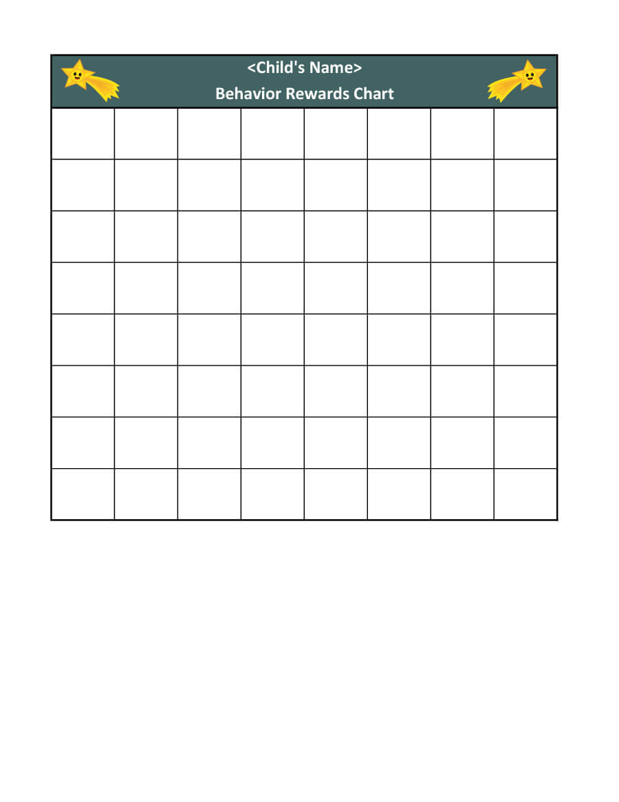 44 Printable Reward Charts For Kids (Pdf, Excel & Word) Throughout Blank Reward Chart Template