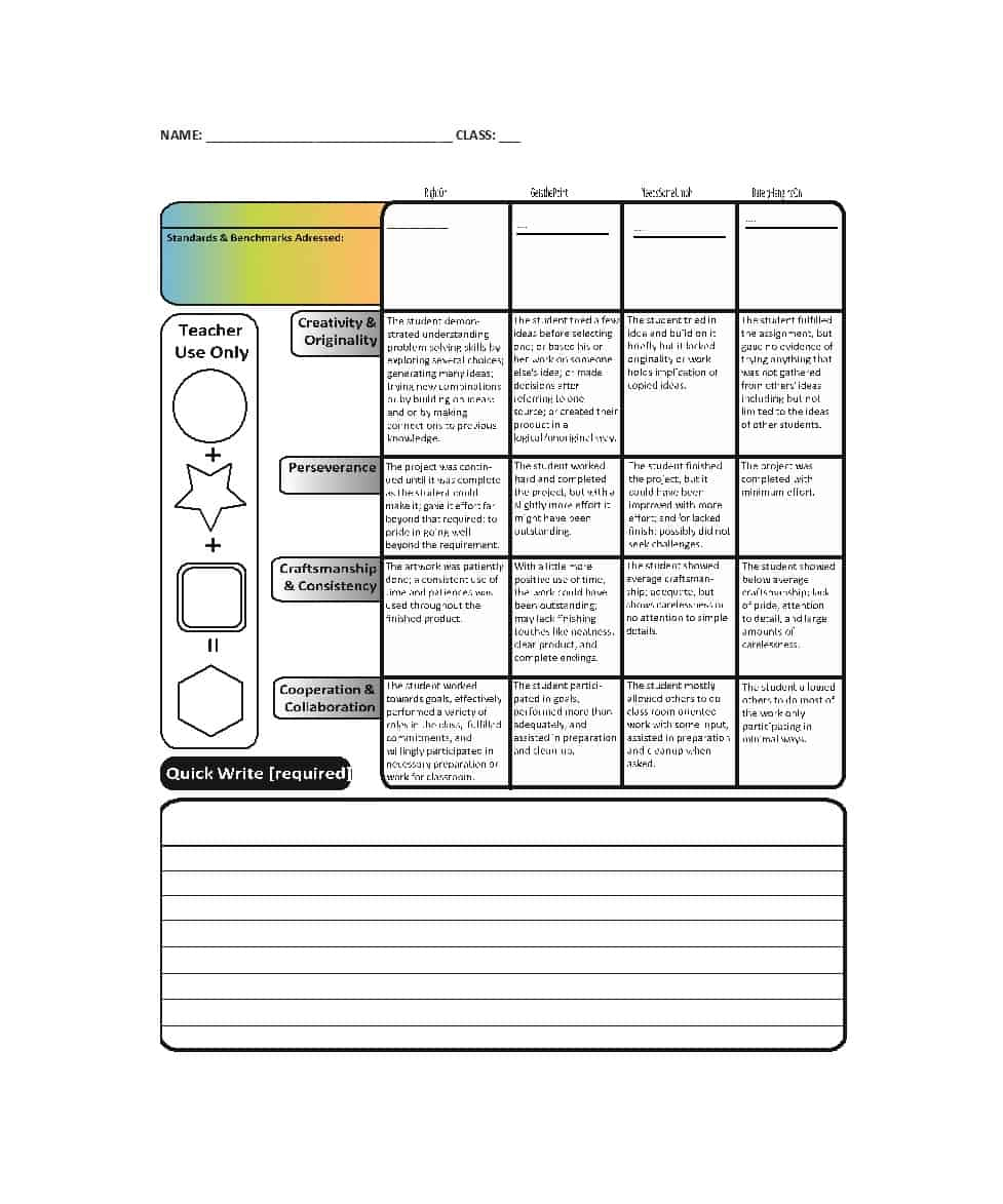 46 Editable Rubric Templates (Word Format) ᐅ Template Lab Throughout Blank Scheme Of Work Template