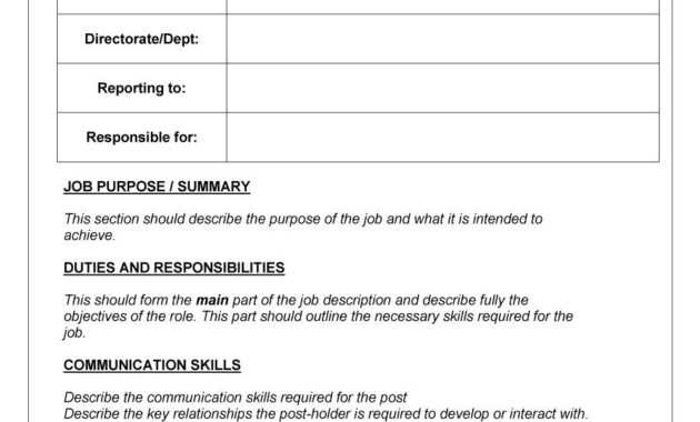 47 Job Description Templates &amp; Examples ᐅ Template Lab intended for Job Descriptions Template Word