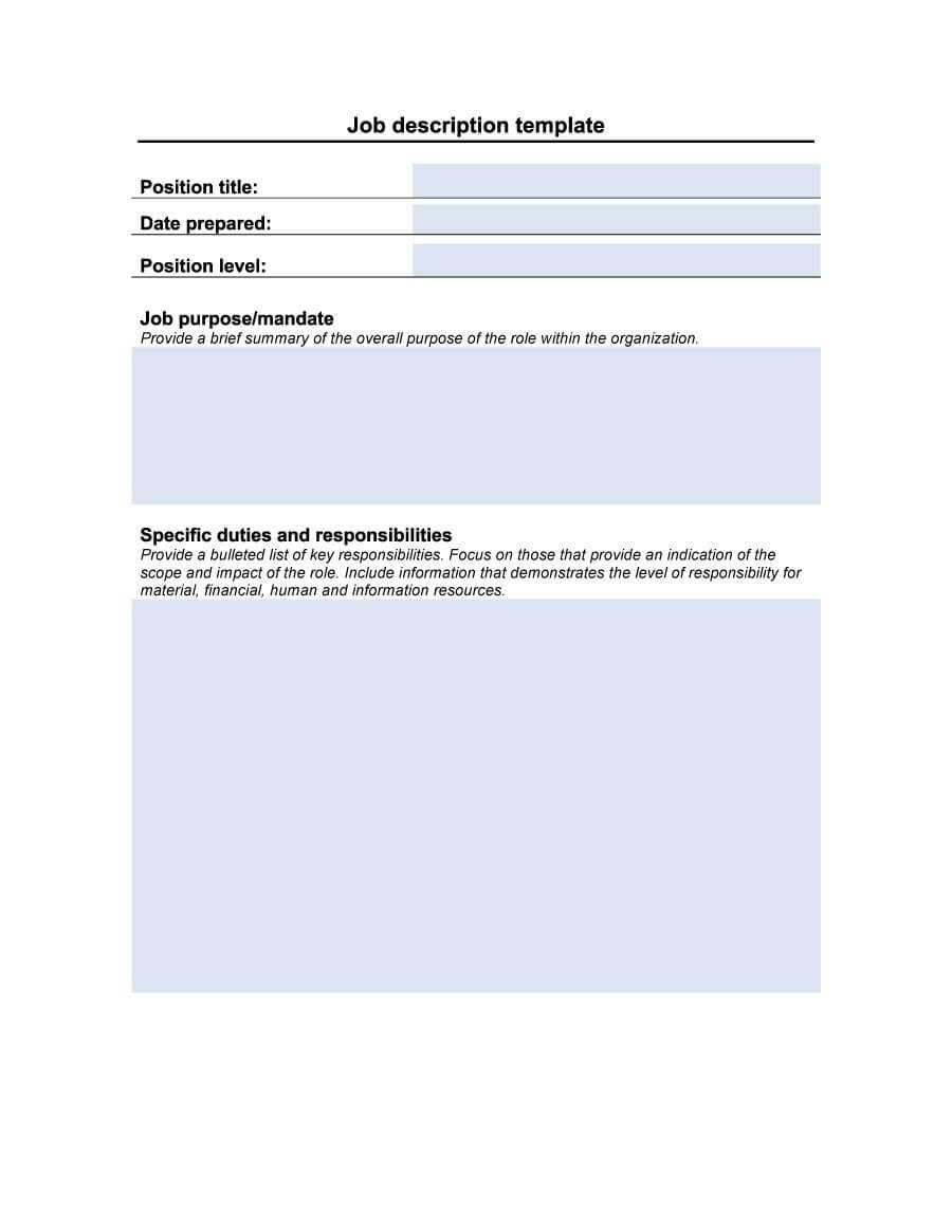 47 Job Description Templates & Examples ᐅ Template Lab Pertaining To Job Descriptions Template Word