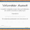 5+ Free Volunteer Certificates | Marlows Jewellers Intended For Volunteer Certificate Templates