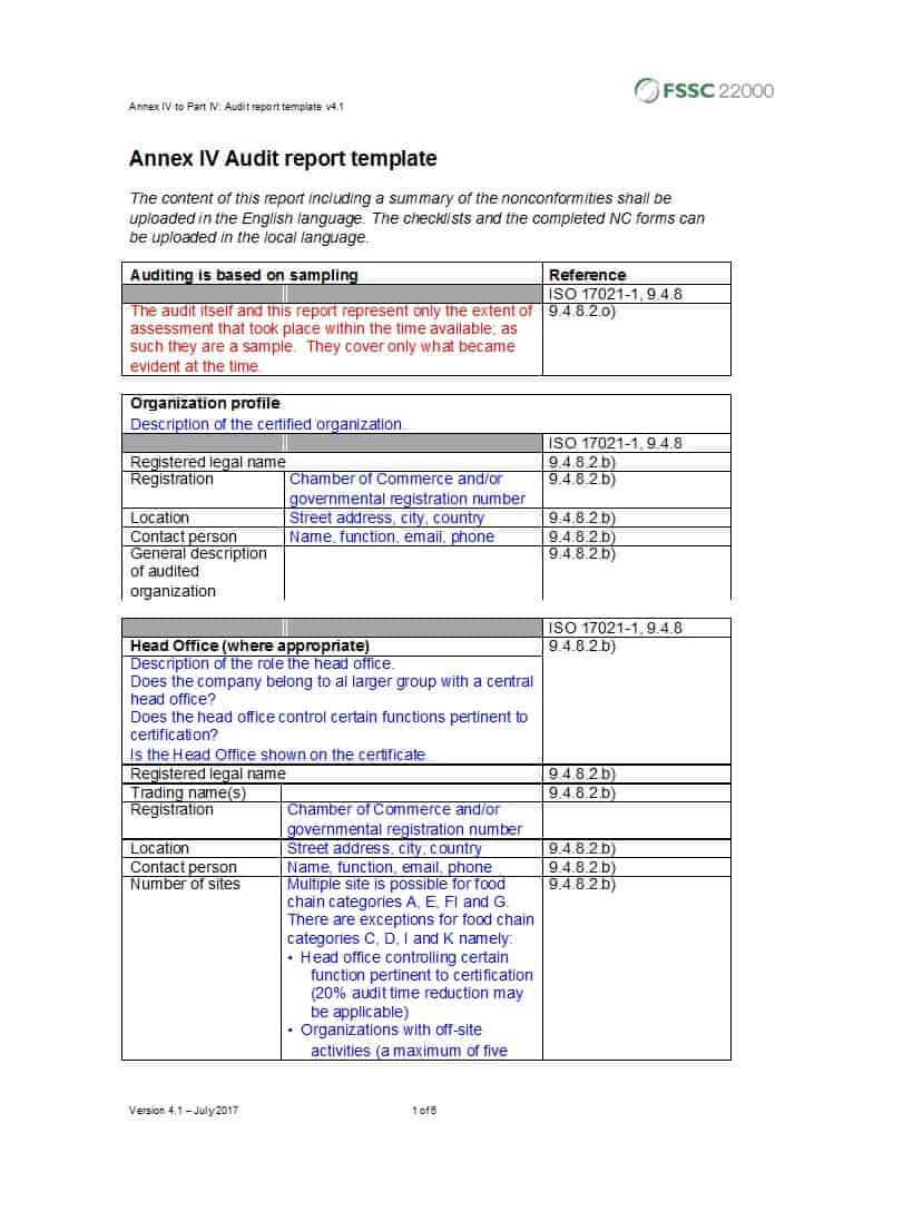 50 Free Audit Report Templates (Internal Audit Reports) ᐅ Regarding Template For Audit Report