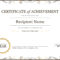 50 Free Creative Blank Certificate Templates In Psd For Word Certificate Of Achievement Template