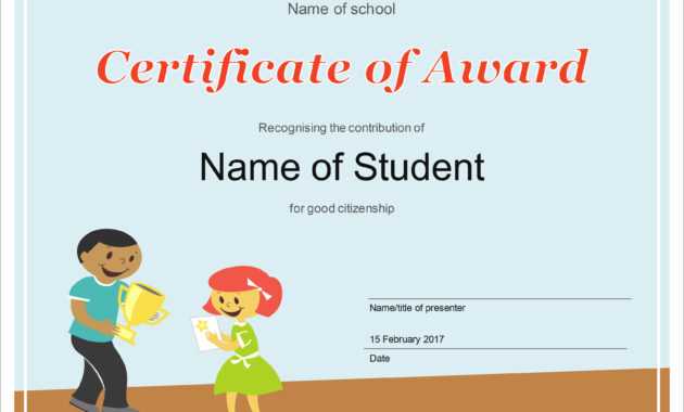 50 Free Creative Blank Certificate Templates In Psd intended for School Certificate Templates Free