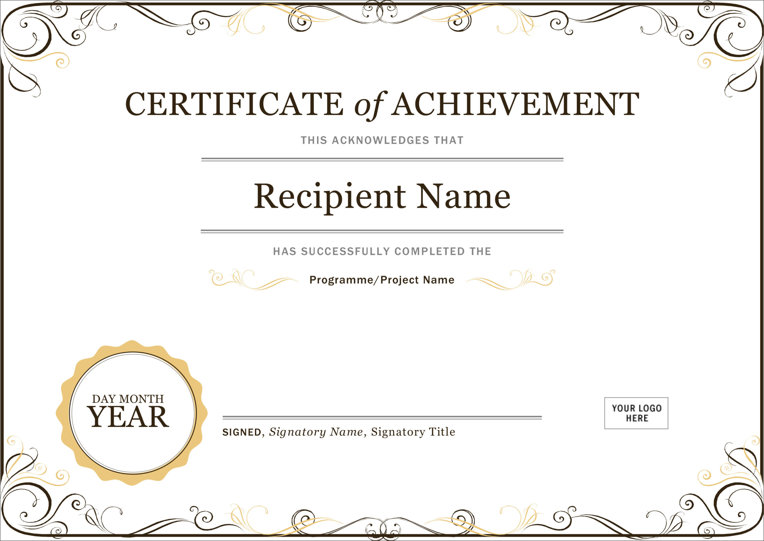 50 Free Creative Blank Certificate Templates In Psd Throughout Fun Certificate Templates