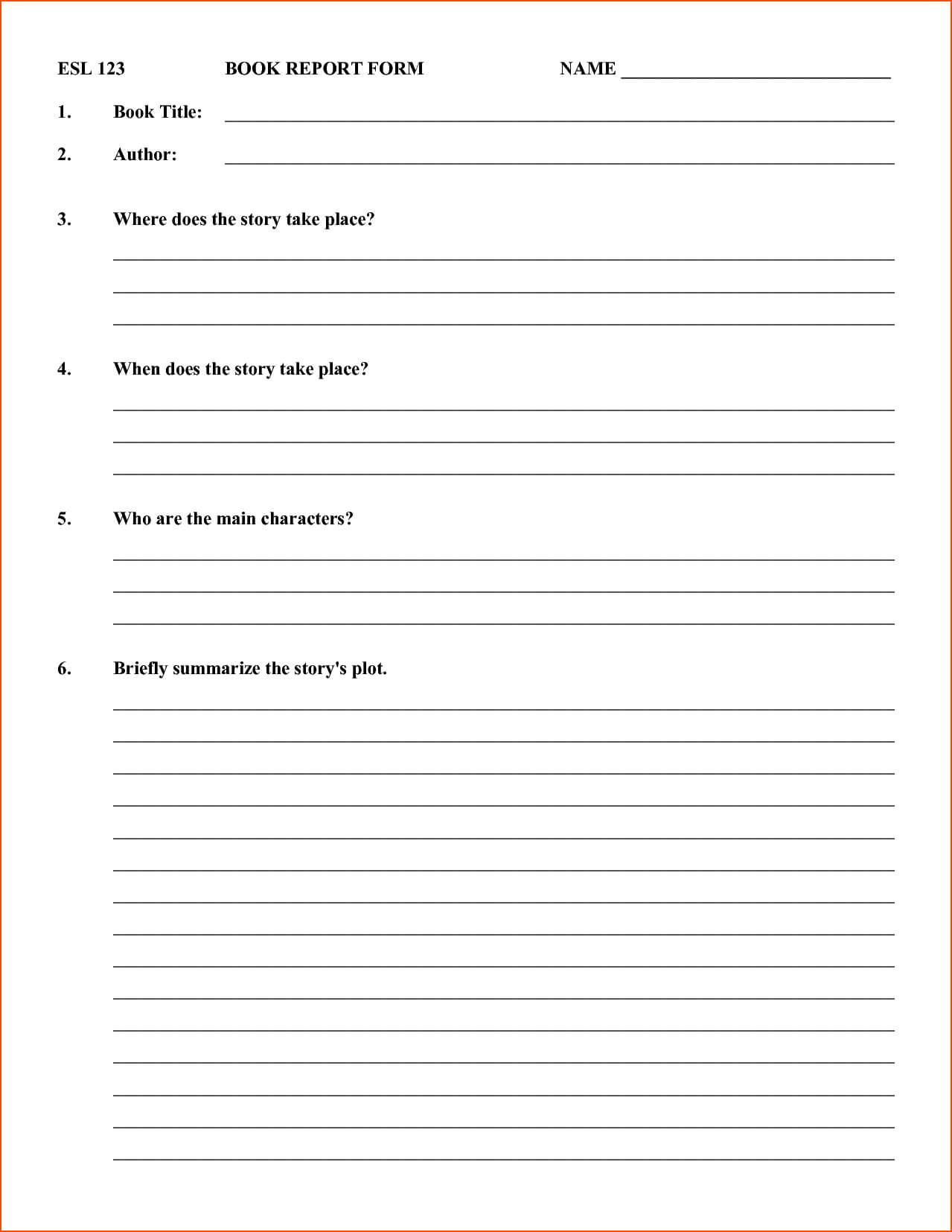7+ Book Report Templates – Bookletemplate Pertaining To Story Report Template