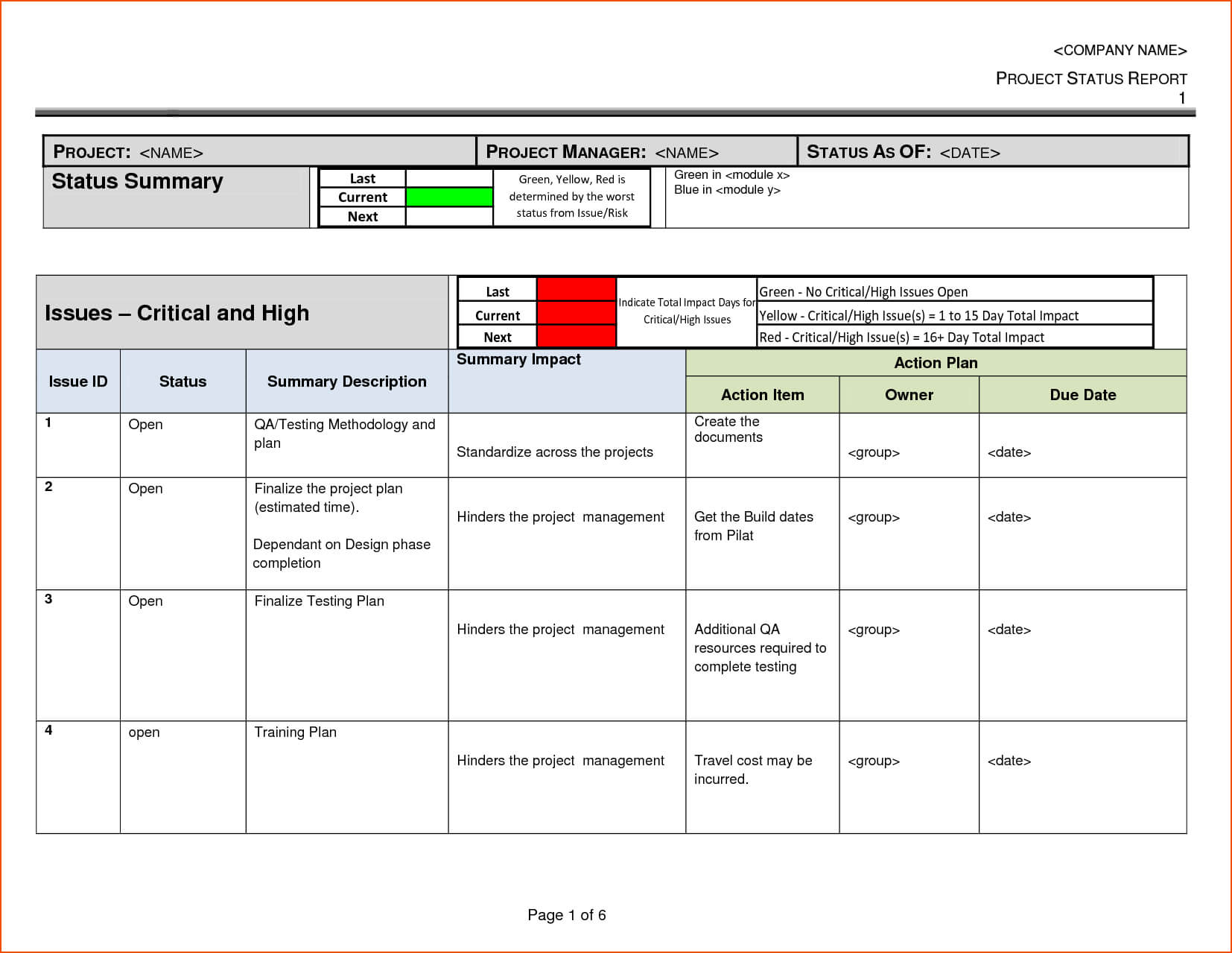7+ Project Status Report Template – Bookletemplate Pertaining To Testing Daily Status Report Template