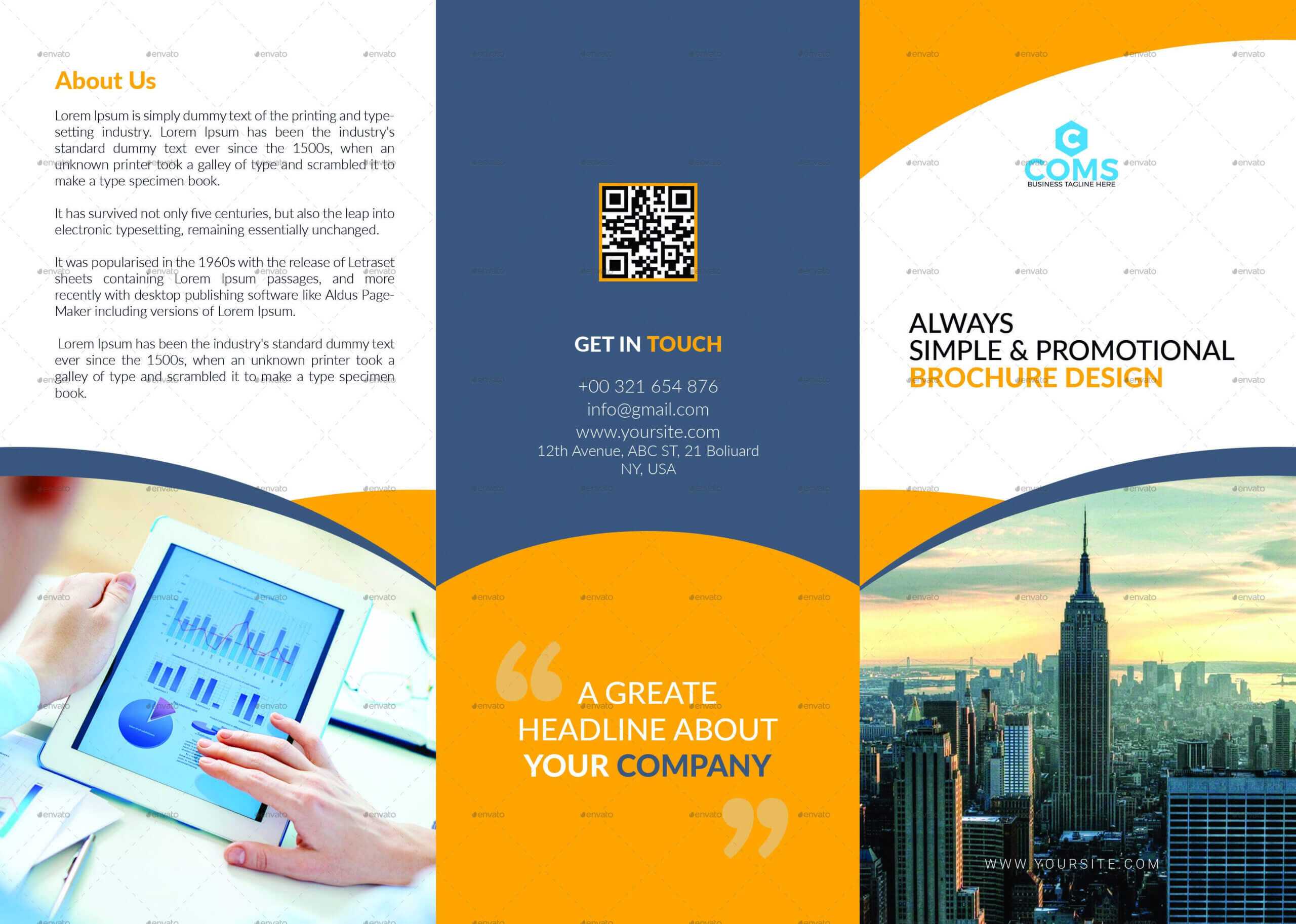 76+ Premium & Free Business Brochure Templates Psd To Regarding Single Page Brochure Templates Psd