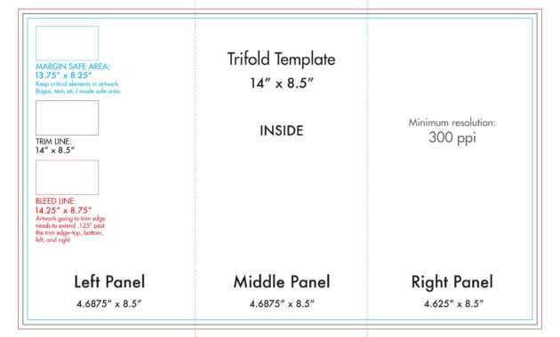 8.5&quot; X 14&quot; Tri Fold Brochure Template - U.s. Press pertaining to Brochure Folding Templates