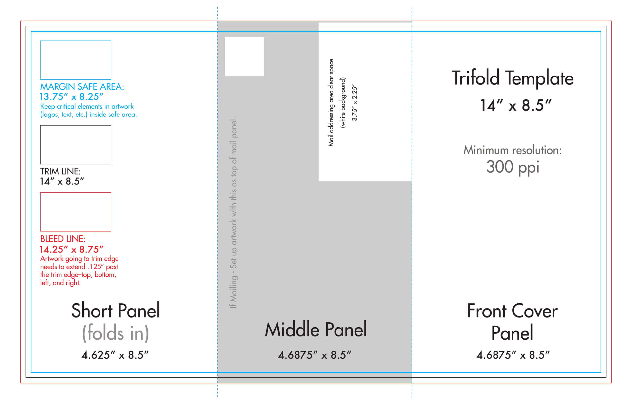 8.5" X 14" Tri Fold Brochure Template – U.s. Press With Regard To 6 Sided Brochure Template