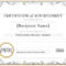 8+ Certificate Of Achievement Template Word | Survey Within Word Certificate Of Achievement Template