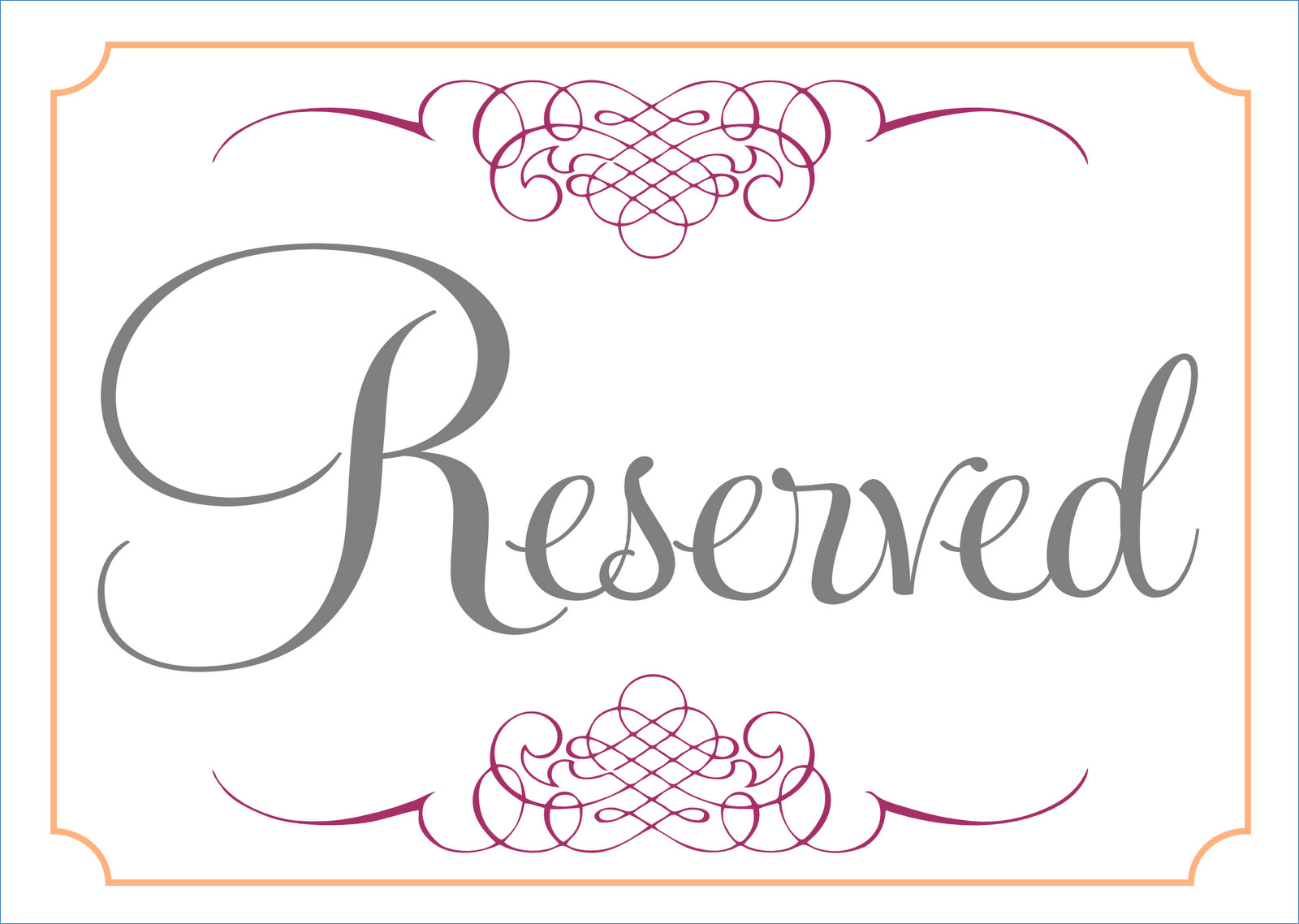 883B45 Reserved Table Sign Template | Wiring Resources Within Reserved Cards For Tables Templates
