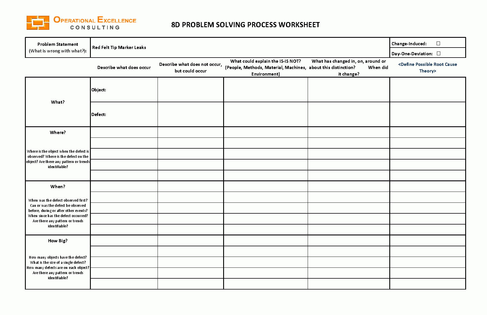8D Problem Solving Process Excel Templates (Excel With Regard To 8D Report Format Template