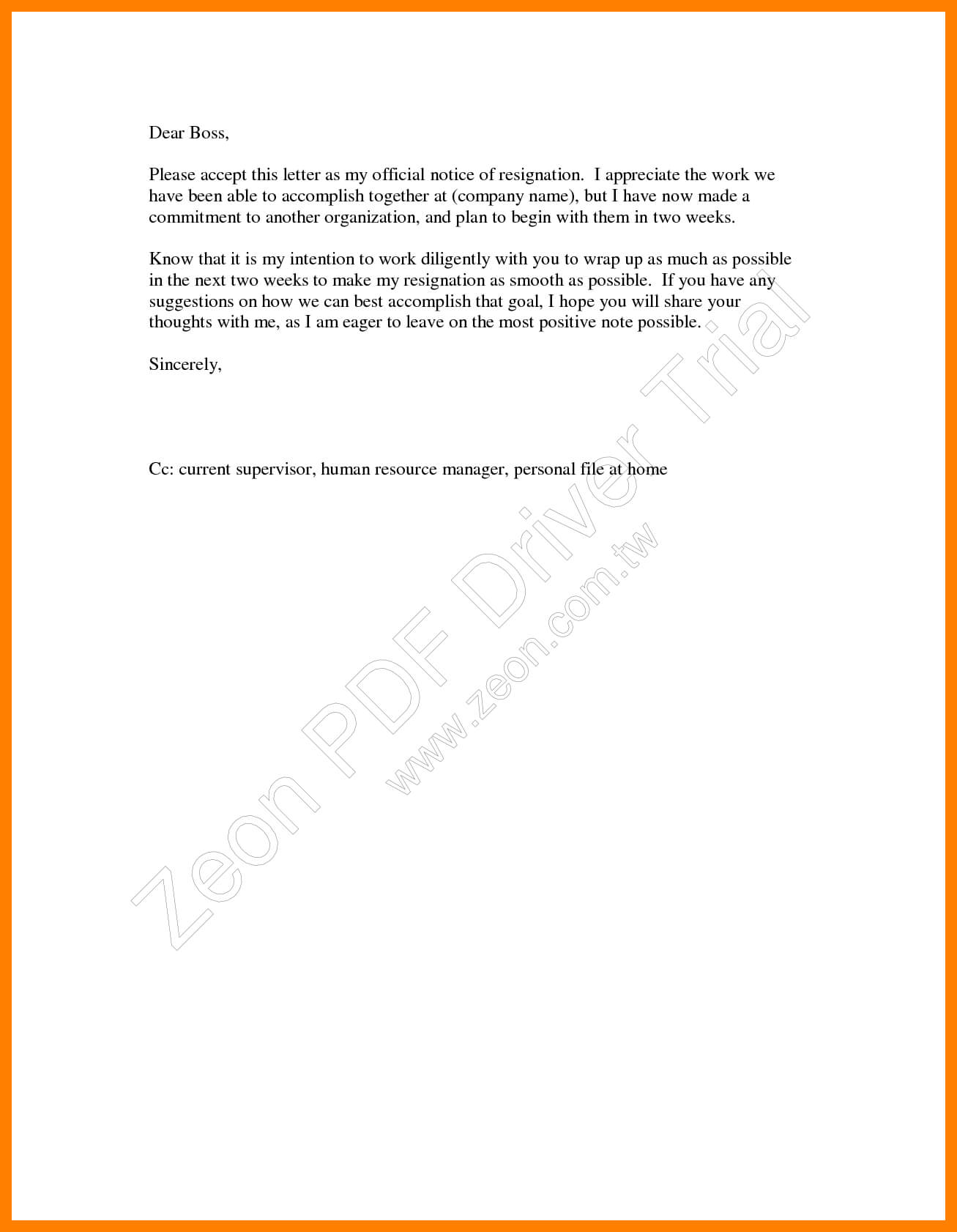 9+ 2 Weeks Notice Template Word | Time Table Chart In 2 Weeks Notice Template Word
