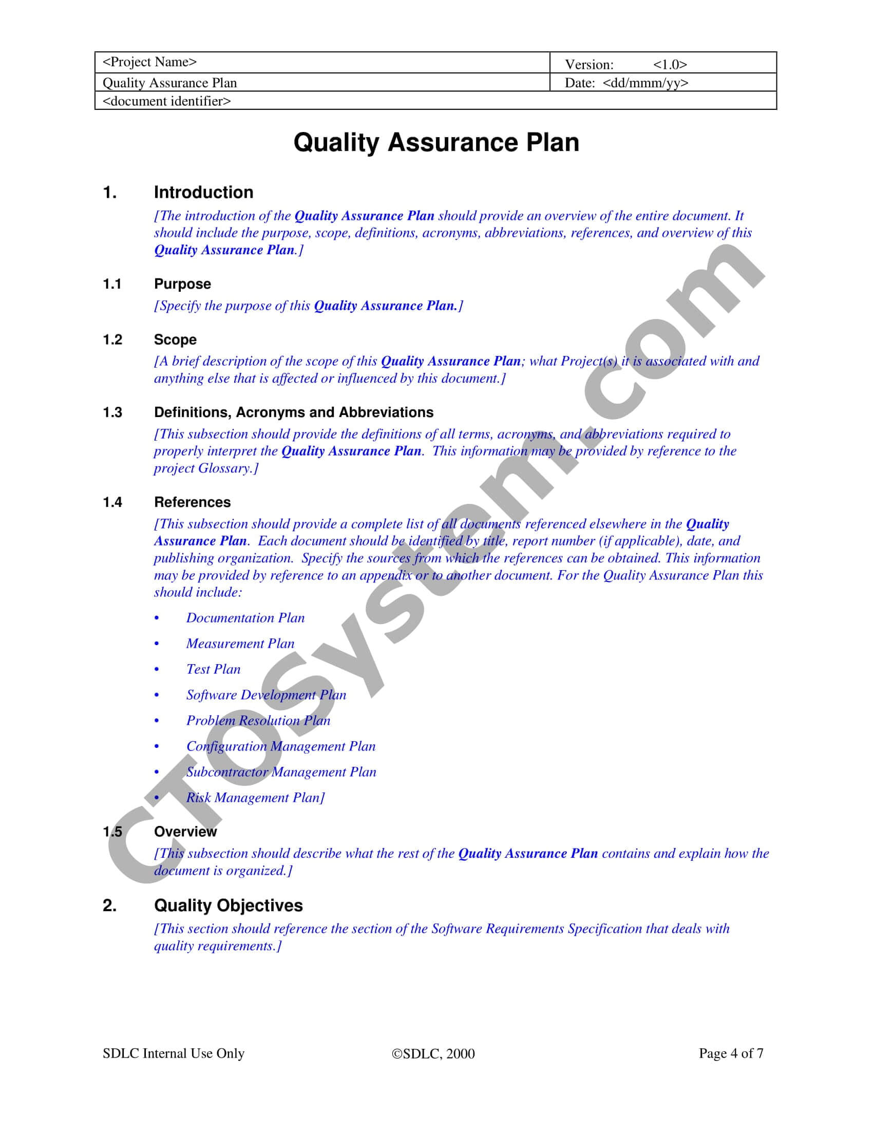 9+ Software Quality Assurance Plan Examples – Pdf | Examples Intended For Software Quality Assurance Report Template