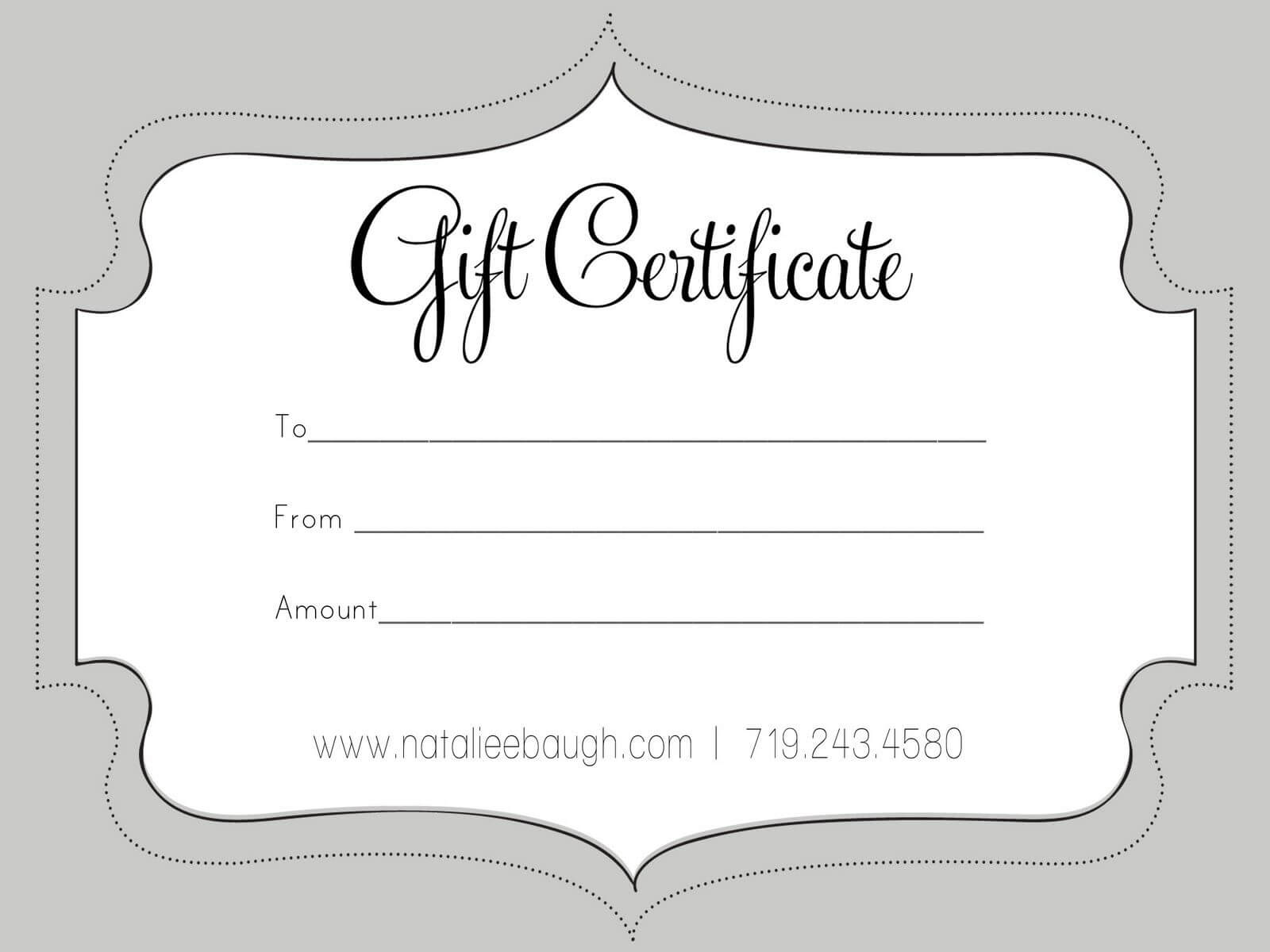 A Cute Looking Gift Certificate | Gift Card Template, Free Pertaining To Black And White Gift Certificate Template Free