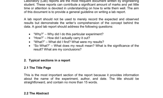 A Guide To Writing An Engineering Laboratory (Lab) Report inside Engineering Lab Report Template