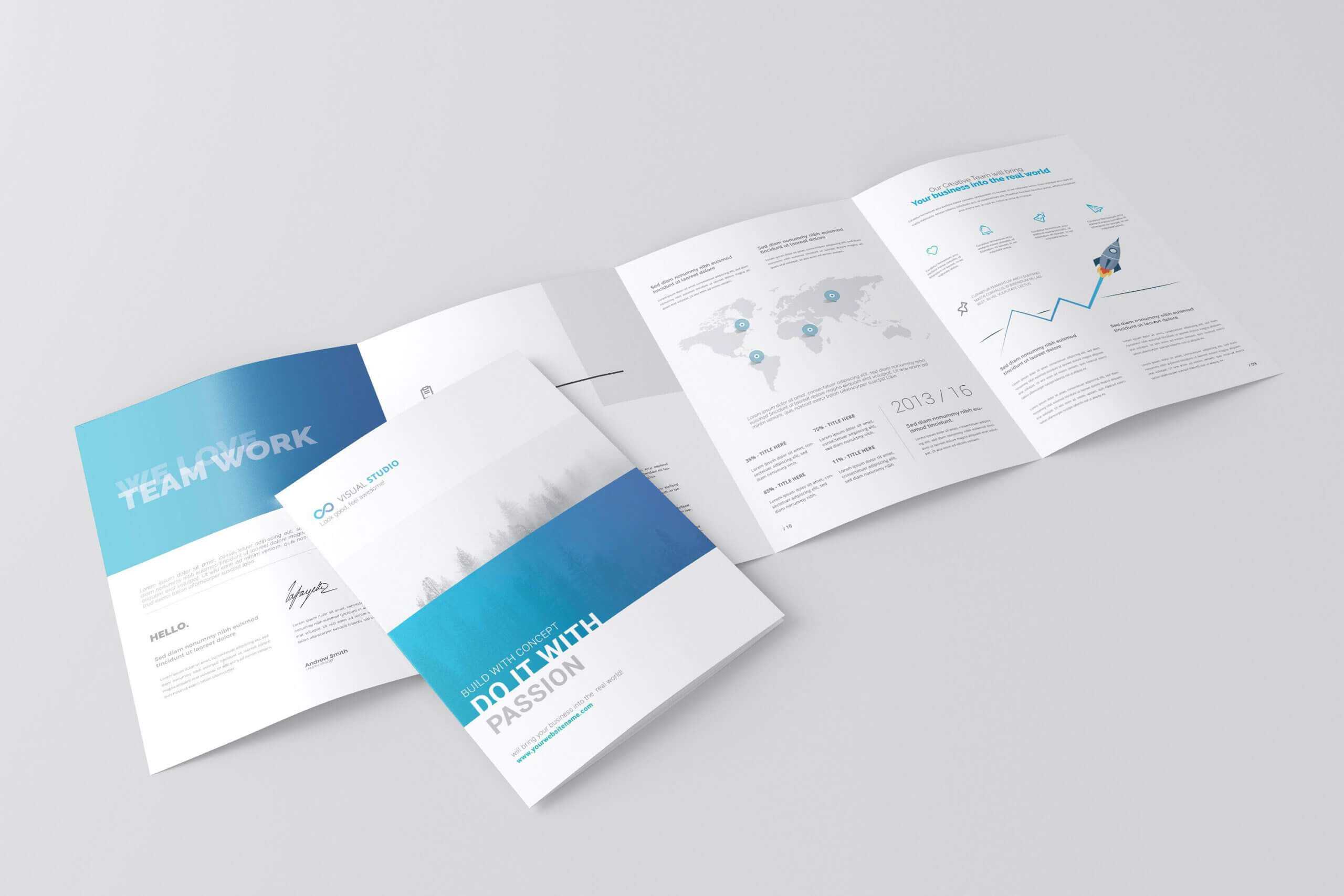 A4 4 Fold Brochure Mockuptoasin Studio On With Regard To 4 Fold Brochure Template Word