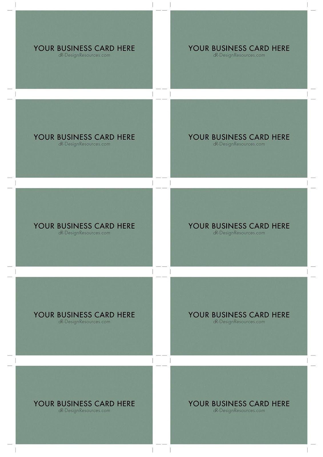 A4 Business Card Template Psd (10 Per Sheet) | Business Card In Photoshop Cs6 Business Card Template