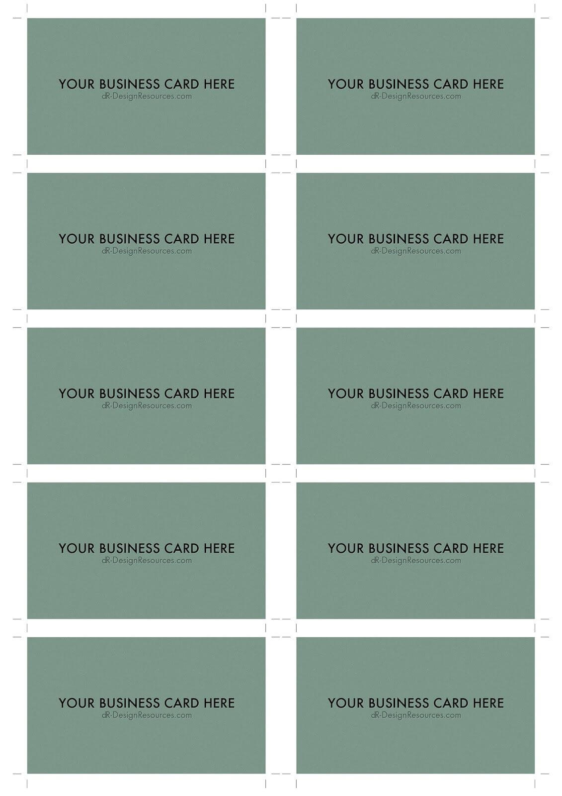 A4 Business Card Template Psd (10 Per Sheet) | Business Card With Regard To Business Card Size Template Psd