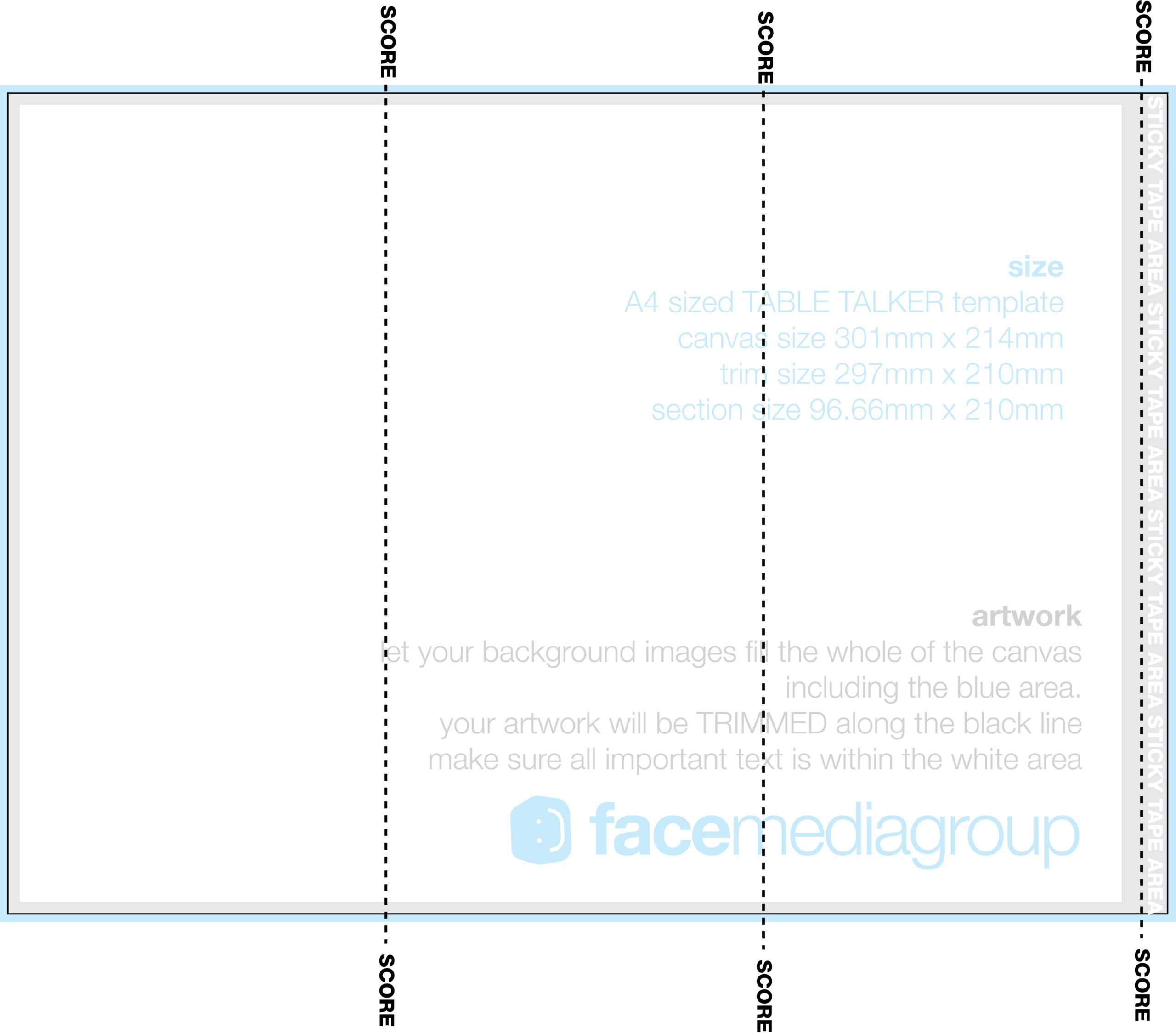 A4 Tri Fold Table Talker Template | Photo Page – Everystockphoto With Tri Fold Tent Card Template