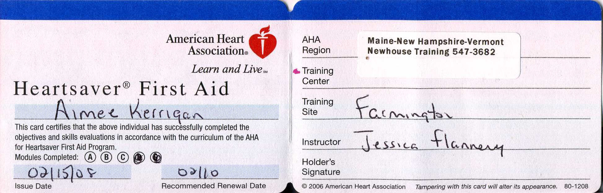 Aad3 Cpr Card Template | Wiring Library Intended For Cpr Card Template