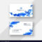 Abstract Blue Creative Business Card Template inside Advertising Card Template
