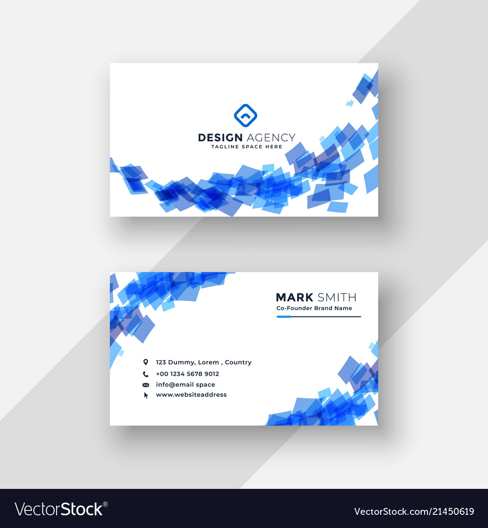 Abstract Blue Creative Business Card Template Inside Advertising Card Template