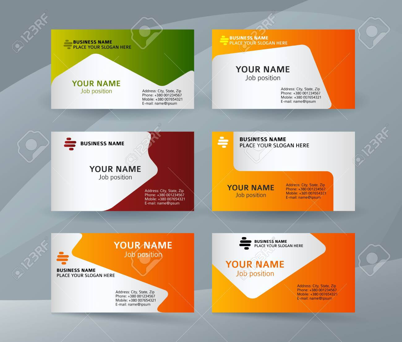 Abstract Professional And Designer Business Card Template Or.. Throughout Professional Name Card Template