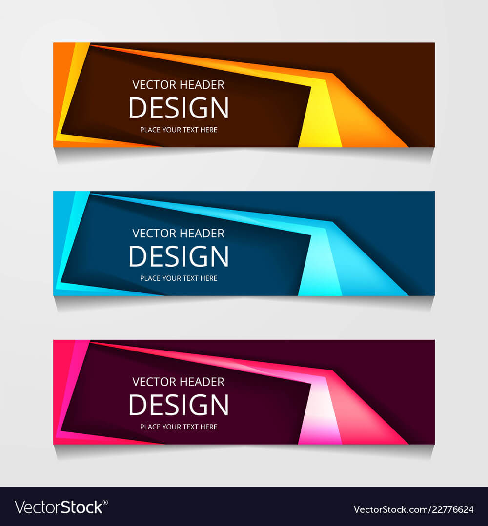 Abstract Web Banner Design Template Collection Of Intended For Website Banner Design Templates