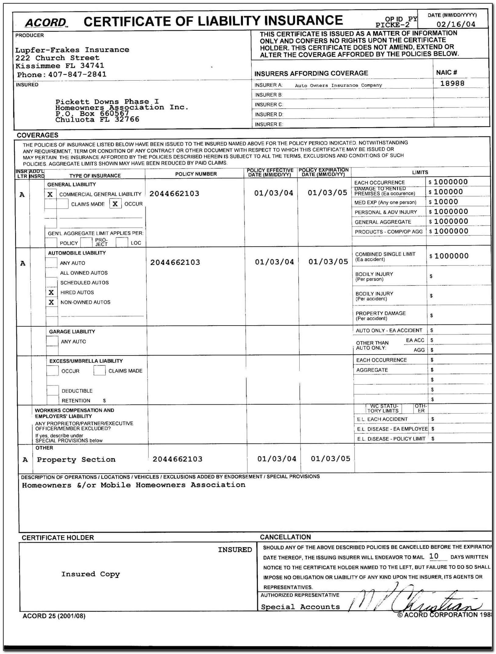 Acord Insurance Form Explanation – Form : Resume Examples With Regard To Acord Insurance Certificate Template