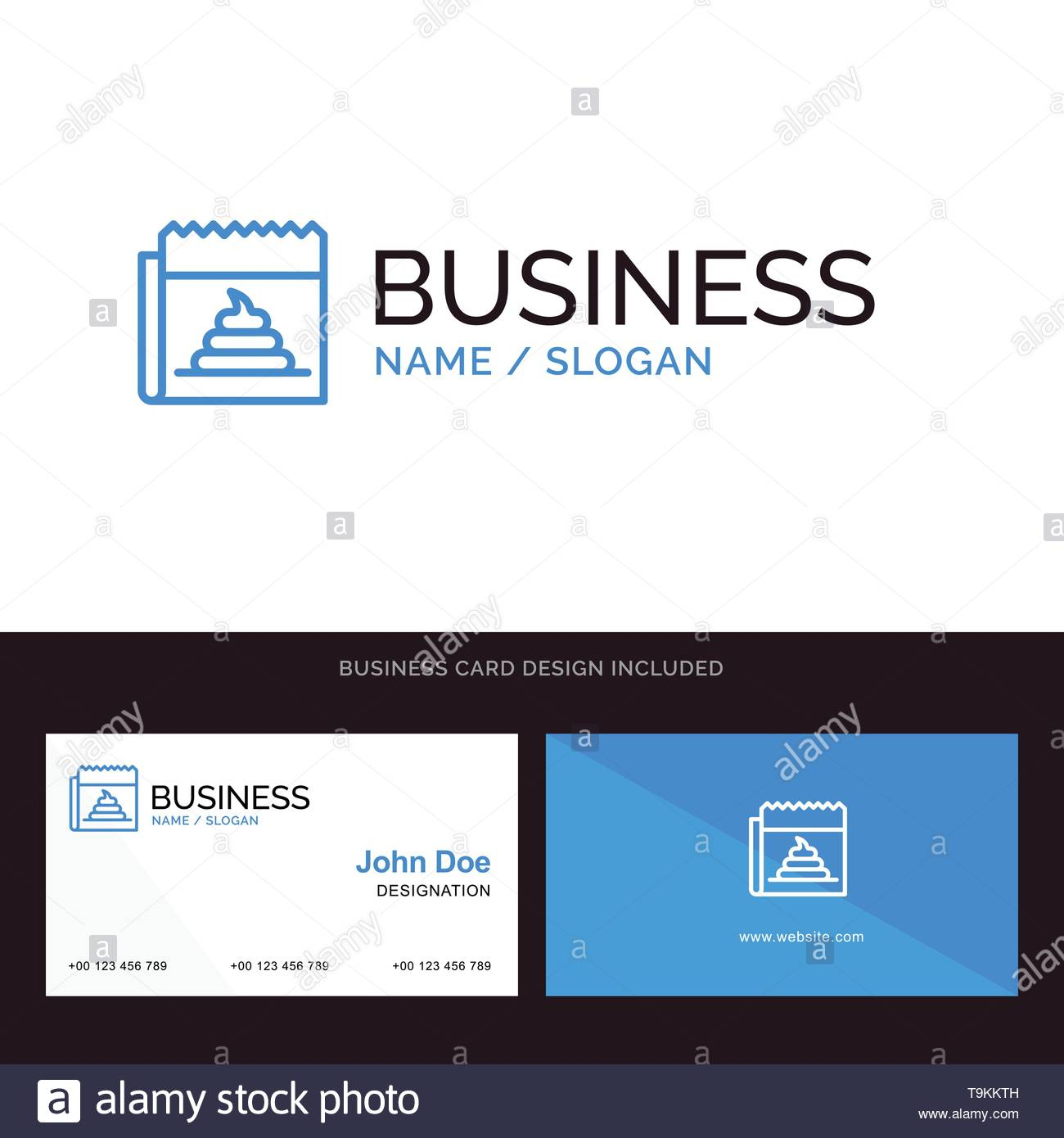 Advertising, Fake, Hoax, Journalism, News Blue Business Logo Within Advertising Card Template