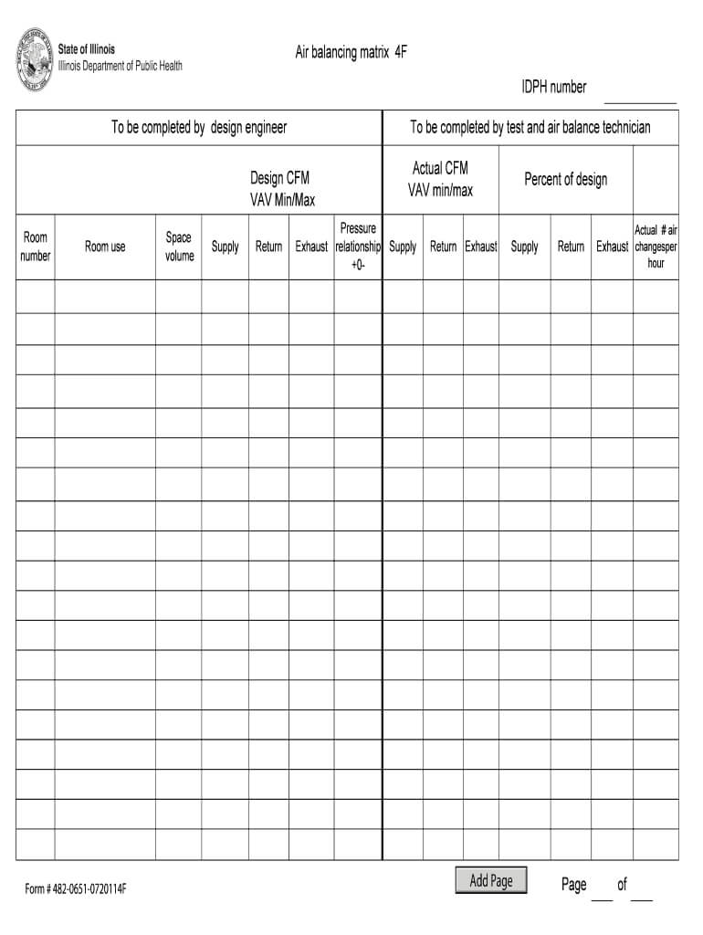 Air Balance Report Pdf – Fill Online, Printable, Fillable With Air Balance Report Template
