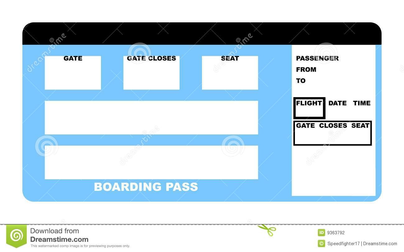Airline Ticket Stock Illustration. Illustration Of Passenger For Plane Ticket Template Word